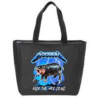 Moo Deng Hippo Ride The Moo Deng Zip Tote Bag