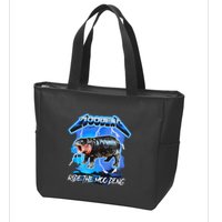 Moo Deng Hippo Ride The Moo Deng Zip Tote Bag