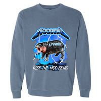 Moo Deng Hippo Ride The Moo Deng Garment-Dyed Sweatshirt