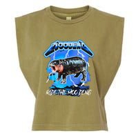 Moo Deng Hippo Ride The Moo Deng Garment-Dyed Women's Muscle Tee