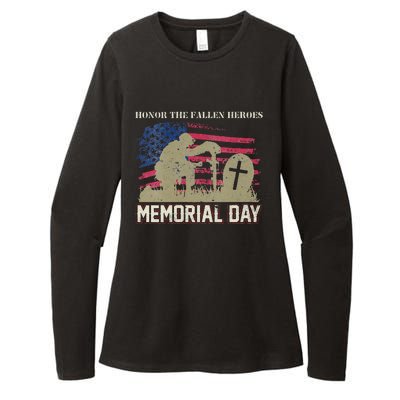 Memorial Day Honor The Fallen Heroes US Veteran Womens CVC Long Sleeve Shirt