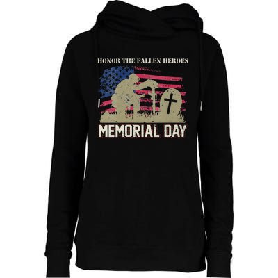 Memorial Day Honor The Fallen Heroes US Veteran Womens Funnel Neck Pullover Hood