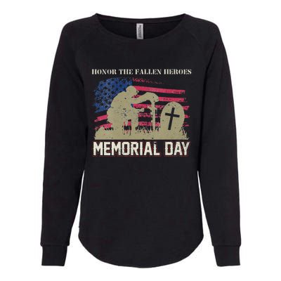 Memorial Day Honor The Fallen Heroes US Veteran Womens California Wash Sweatshirt