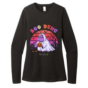 Moo Deng Hippo Baby Pygmy Hippopotamus Fun Halloween Womens CVC Long Sleeve Shirt