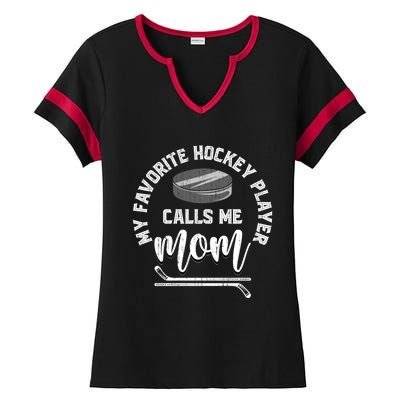 Mothers Day Hockey Fan Hockey Player Mom Sport Hockey Gift Ladies Halftime Notch Neck Tee