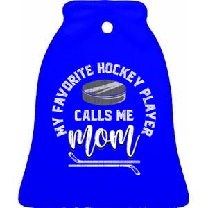 Mothers Day Hockey Fan Hockey Player Mom Sport Hockey Gift Ceramic Bell Ornament