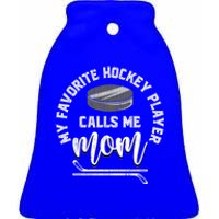 Mothers Day Hockey Fan Hockey Player Mom Sport Hockey Gift Ceramic Bell Ornament