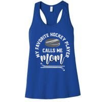 Mothers Day Hockey Fan Hockey Player Mom Sport Hockey Gift Women's Racerback Tank