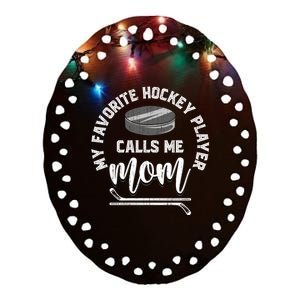 Mothers Day Hockey Fan Hockey Player Mom Sport Hockey Gift Ceramic Oval Ornament