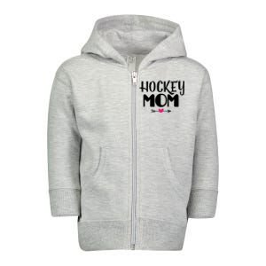 Mother's Day Hockey Mom Sport Fan Funny Gift Toddler Zip Fleece Hoodie