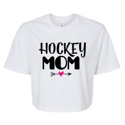 Mother's Day Hockey Mom Sport Fan Funny Gift Bella+Canvas Jersey Crop Tee