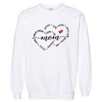 Mom Duel Heart Strong Kind Mom Gift For Happy Mother's Day Garment-Dyed Sweatshirt