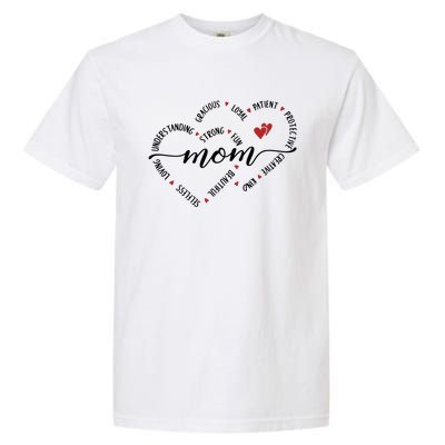 Mom Duel Heart Strong Kind Mom Gift For Happy Mother's Day Garment-Dyed Heavyweight T-Shirt