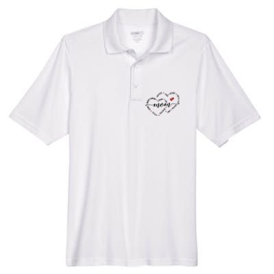 Mom Duel Heart Strong Kind Mom Gift For Happy Mother's Day Men's Origin Performance Piqué Polo