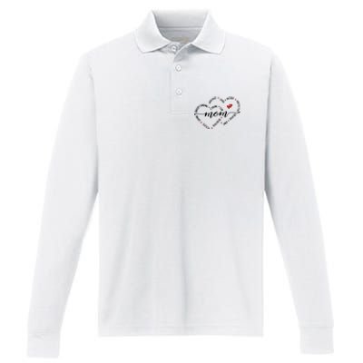 Mom Duel Heart Strong Kind Mom Gift For Happy Mother's Day Performance Long Sleeve Polo