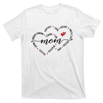 Mom Duel Heart Strong Kind Mom Gift For Happy Mother's Day T-Shirt