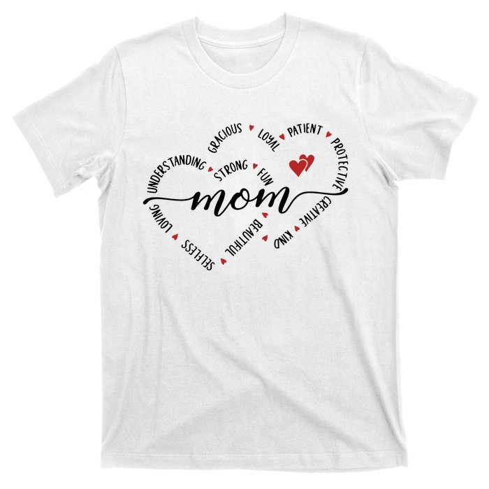 Mom Duel Heart Strong Kind Mom Gift For Happy Mother's Day T-Shirt