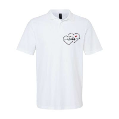 Mom Duel Heart Strong Kind Mom Gift For Happy Mother's Day Softstyle Adult Sport Polo