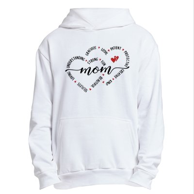 Mom Duel Heart Strong Kind Mom Gift For Happy Mother's Day Urban Pullover Hoodie