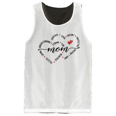 Mom Duel Heart Strong Kind Mom Gift For Happy Mother's Day Mesh Reversible Basketball Jersey Tank