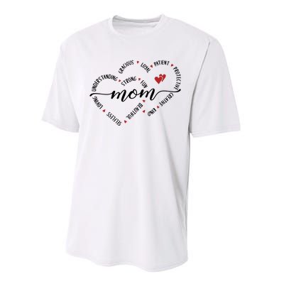 Mom Duel Heart Strong Kind Mom Gift For Happy Mother's Day Performance Sprint T-Shirt