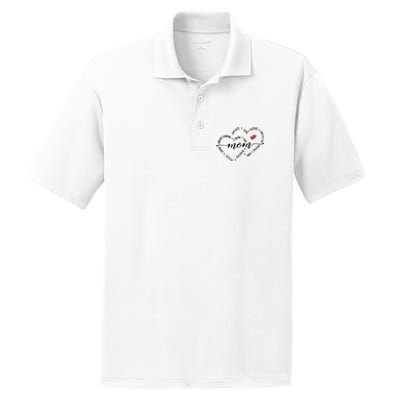 Mom Duel Heart Strong Kind Mom Gift For Happy Mother's Day PosiCharge RacerMesh Polo