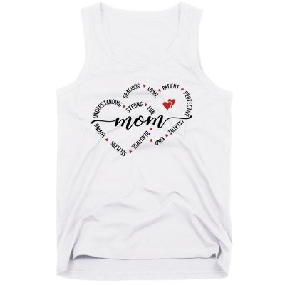 Mom Duel Heart Strong Kind Mom Gift For Happy Mother's Day Tank Top