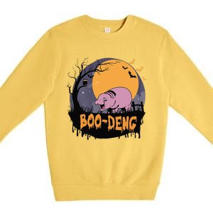 Moo Deng Halloween Boo Deng Halloween Premium Crewneck Sweatshirt