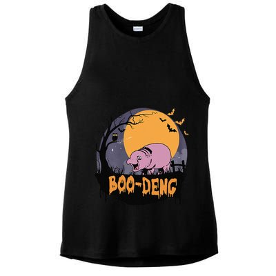 Moo Deng Halloween Boo Deng Halloween Ladies PosiCharge Tri-Blend Wicking Tank