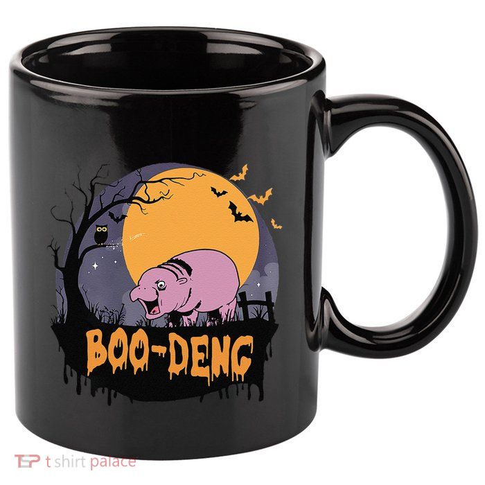 Moo Deng Halloween Boo Deng Halloween 11oz C Handle Ceramic Mug