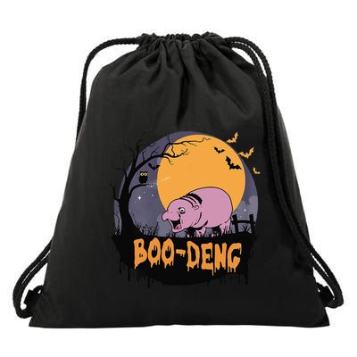 Moo Deng Halloween Boo Deng Halloween Drawstring Bag