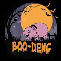 Moo Deng Halloween Boo Deng Halloween Drawstring Bag