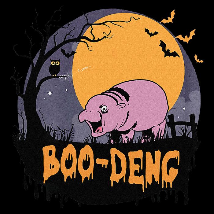 Moo Deng Halloween Boo Deng Halloween Drawstring Bag