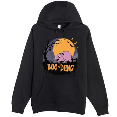 Moo Deng Halloween Boo Deng Halloween Premium Pullover Hoodie
