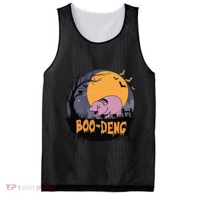 Moo Deng Halloween Boo Deng Halloween Mesh Reversible Basketball Jersey Tank