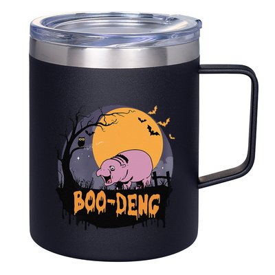 Moo Deng Halloween Boo Deng Halloween 12oz Stainless Steel Coffee Mug