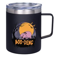 Moo Deng Halloween Boo Deng Halloween 12oz Stainless Steel Coffee Mug