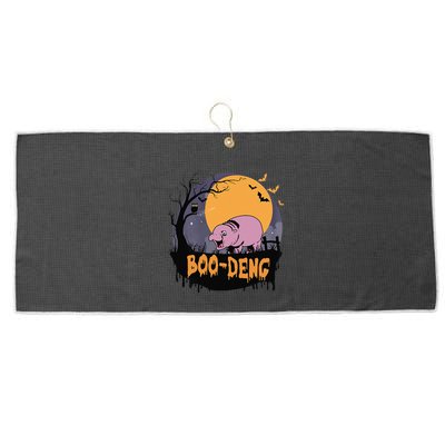 Moo Deng Halloween Boo Deng Halloween Large Microfiber Waffle Golf Towel