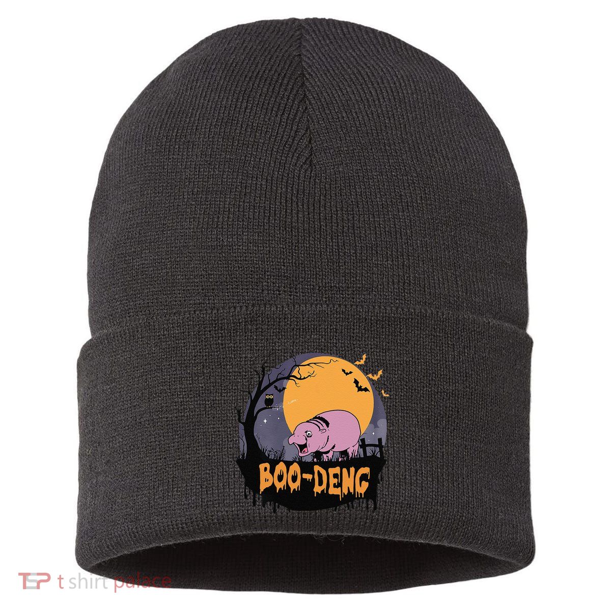 Moo Deng Halloween Boo Deng Halloween Sustainable Knit Beanie