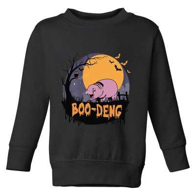 Moo Deng Halloween Boo Deng Halloween Toddler Sweatshirt