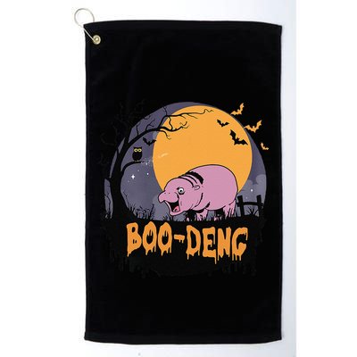 Moo Deng Halloween Boo Deng Halloween Golf Towel