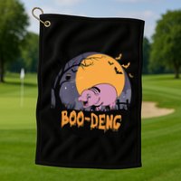 Moo Deng Halloween Boo Deng Halloween Golf Towel
