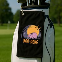 Moo Deng Halloween Boo Deng Halloween Golf Towel