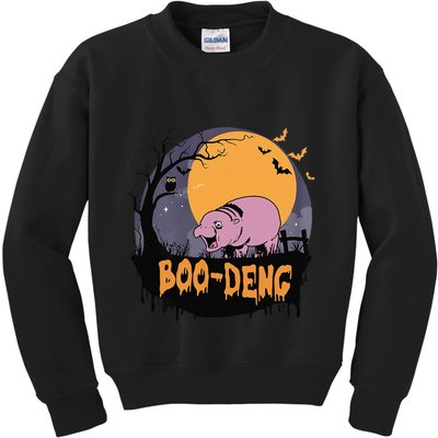 Moo Deng Halloween Boo Deng Halloween Kids Sweatshirt