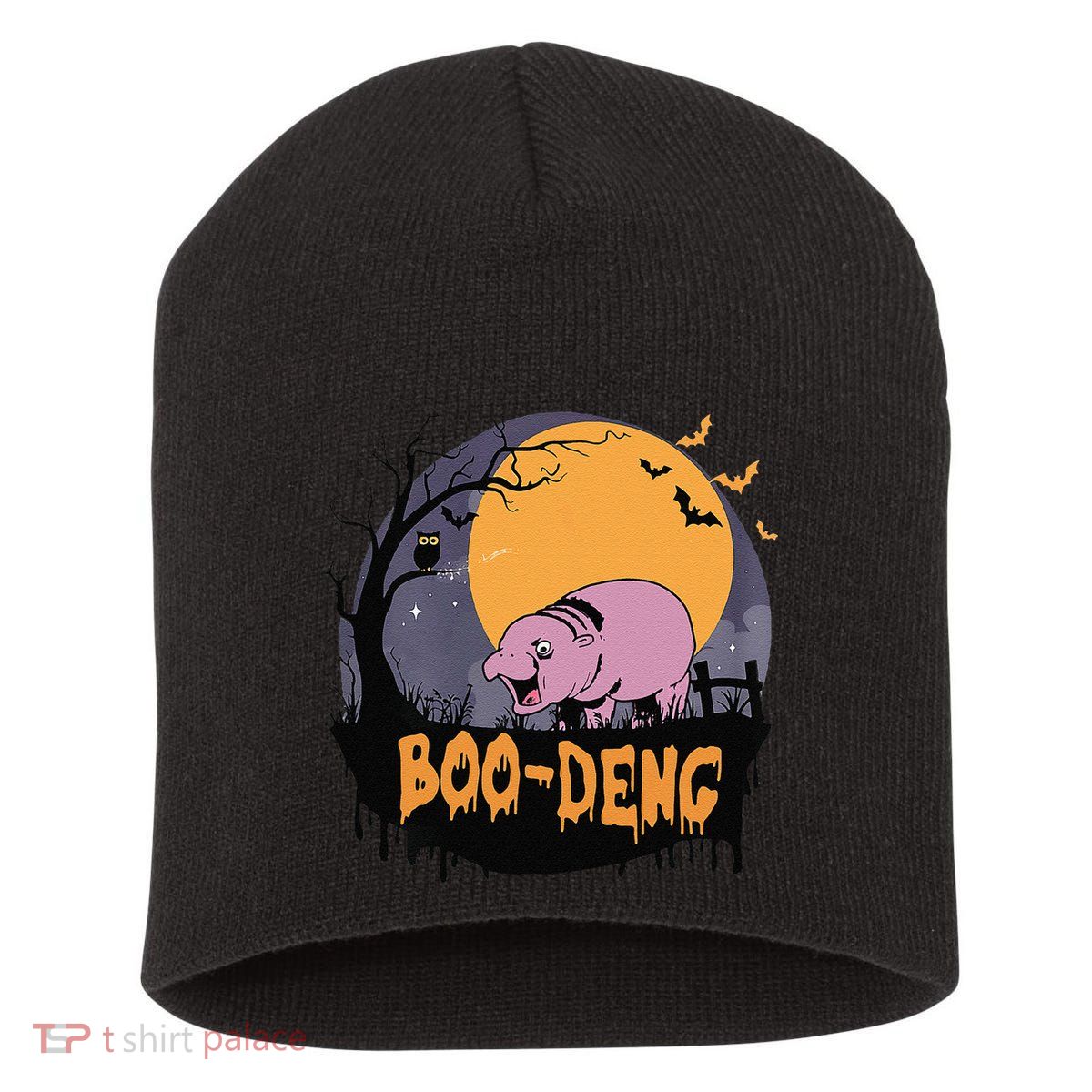 Moo Deng Halloween Boo Deng Halloween Short Acrylic Beanie