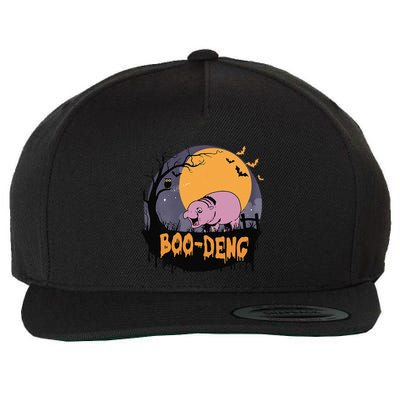 Moo Deng Halloween Boo Deng Halloween Wool Snapback Cap
