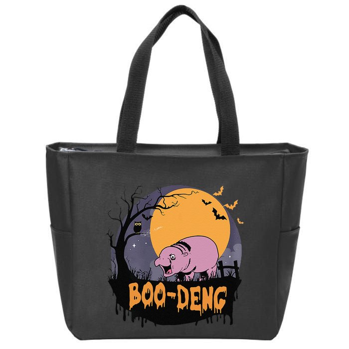 Moo Deng Halloween Boo Deng Halloween Zip Tote Bag