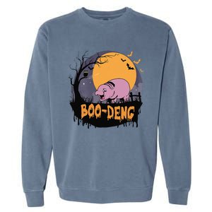 Moo Deng Halloween Boo Deng Halloween Garment-Dyed Sweatshirt