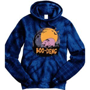 Moo Deng Halloween Boo Deng Halloween Tie Dye Hoodie