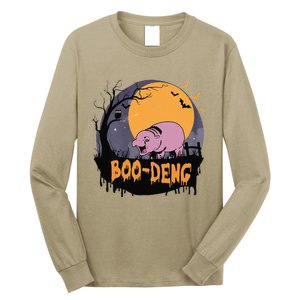 Moo Deng Halloween Boo Deng Halloween Long Sleeve Shirt